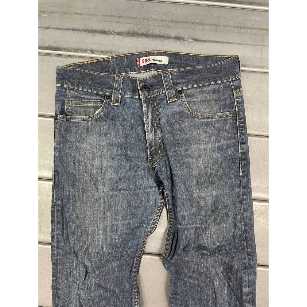 Levis 506 Standard Jeans Mens 32x30 Blue Denim Straight VTG Y2k‎ - Picture 2 of 16